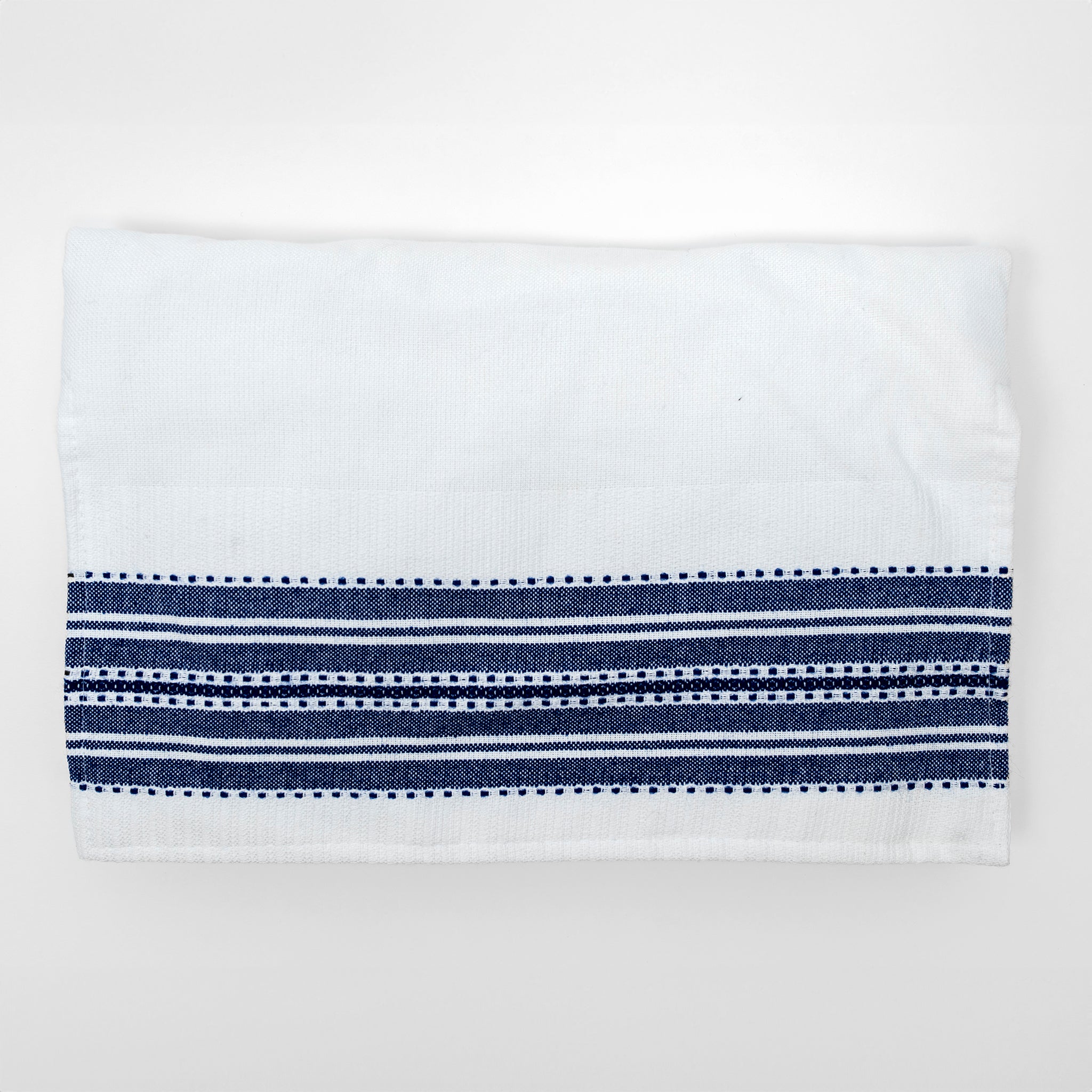 Elia - Cotton Tallit - Blue on White