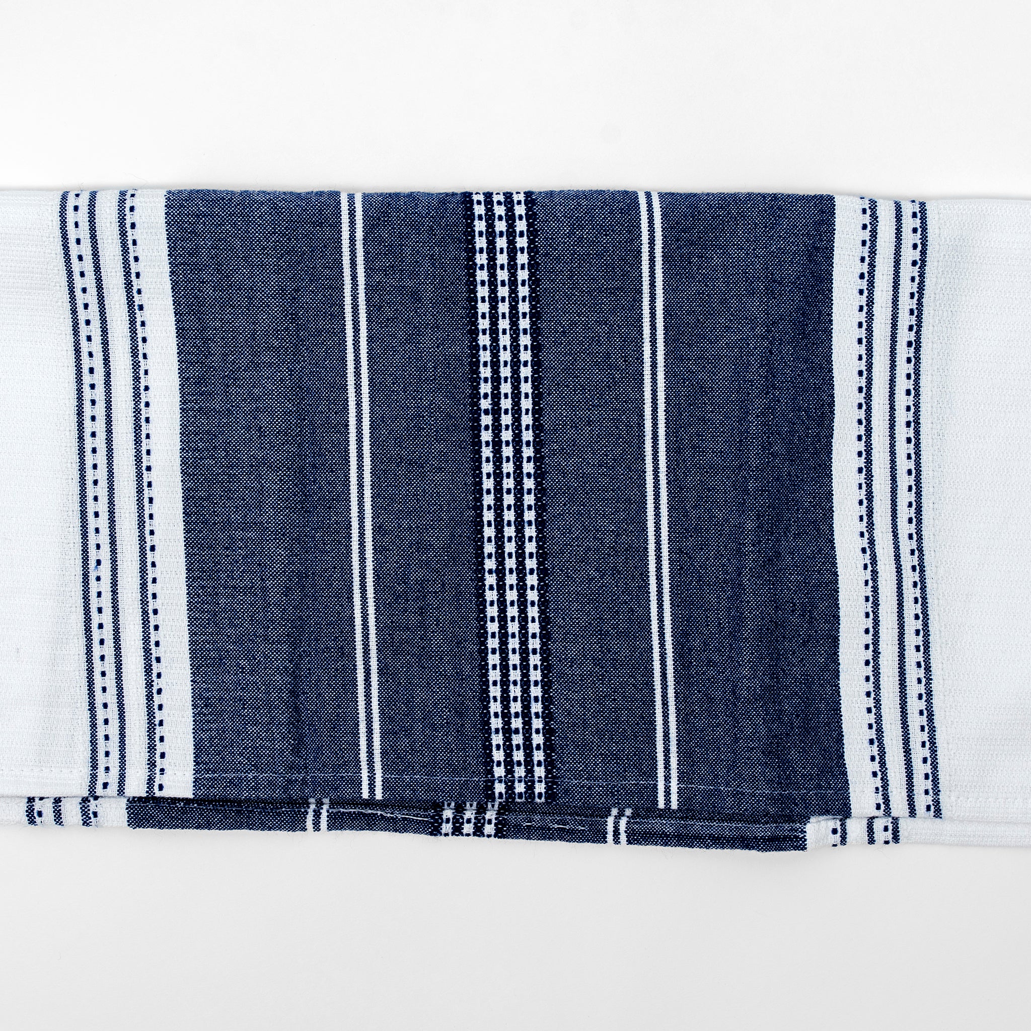 Elia - Cotton Tallit - Blue on White