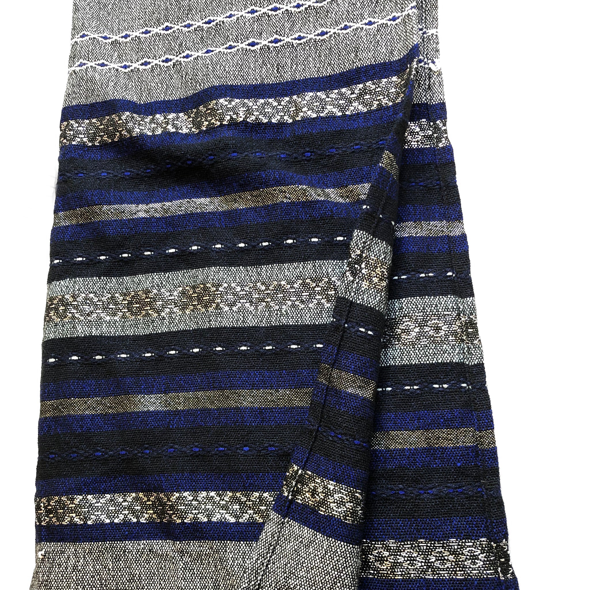 Gabrieli Premium - Wool Tallit - Blue & Silver on Gray