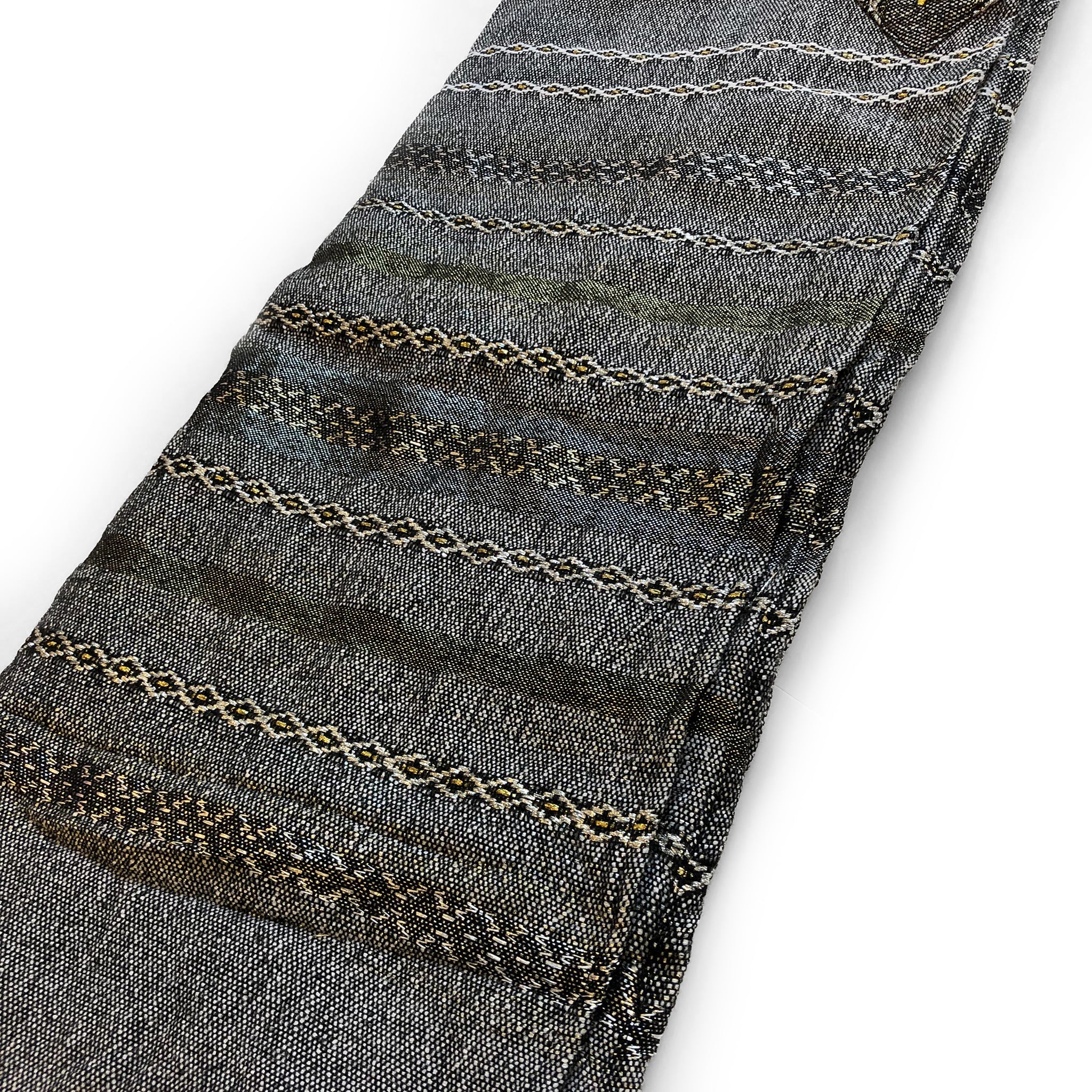 Gabrieli Premium - Wool Tallit - Gold & Silver on Gray