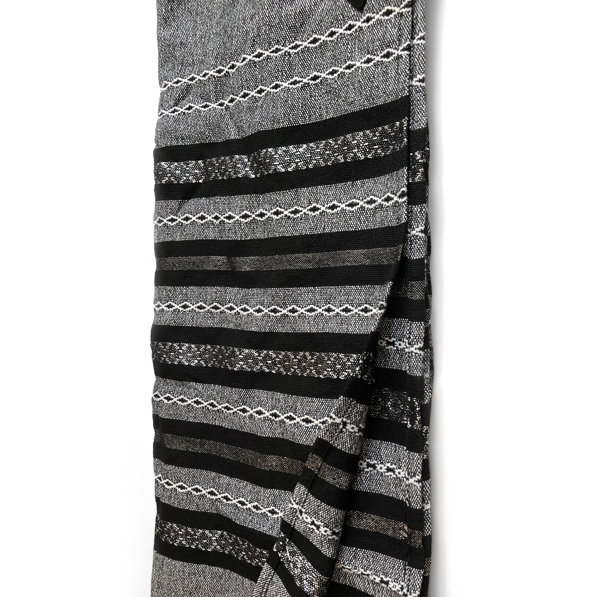 Gabrieli Premium - Wool Tallit - Black, White & Silver on Gray