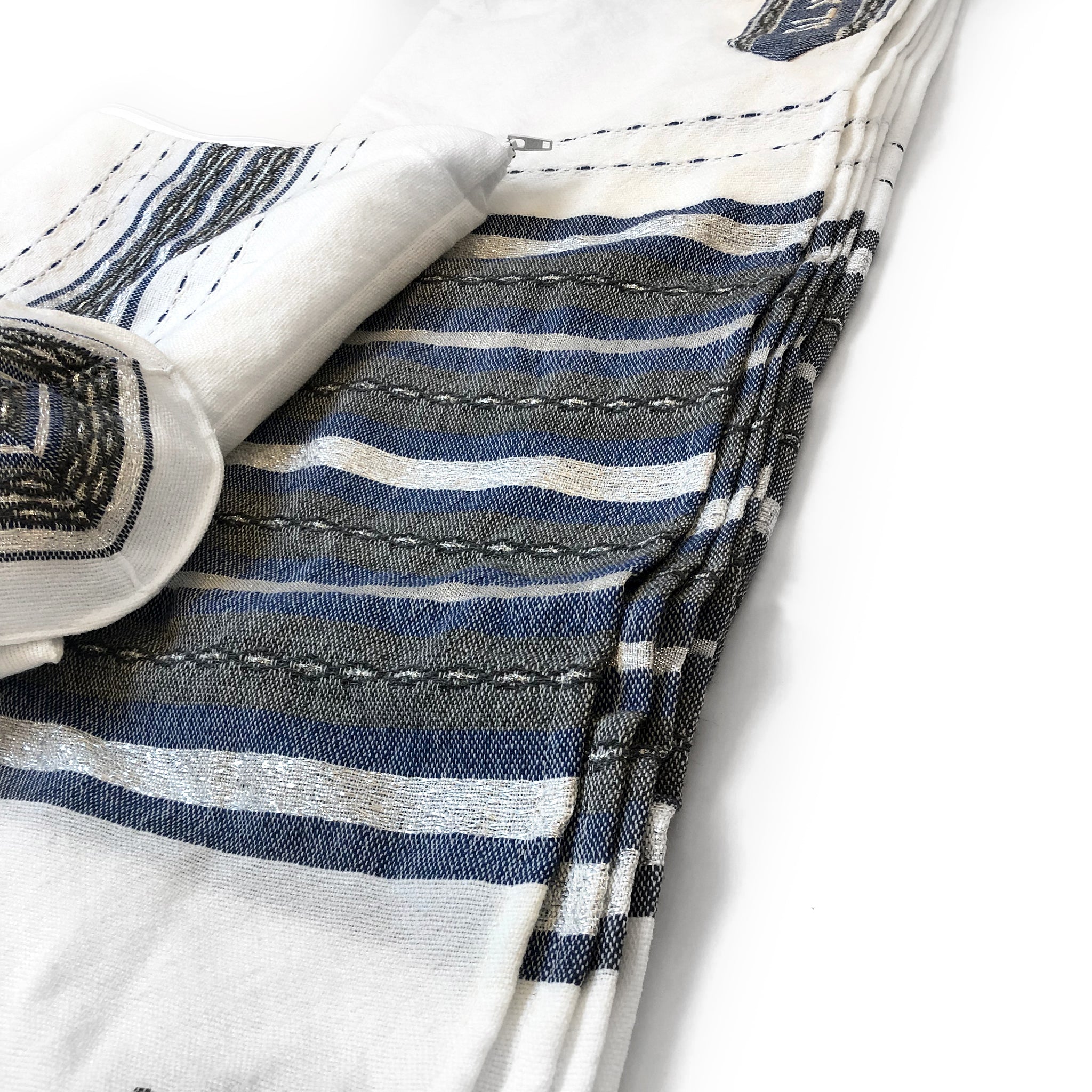 Gabrieli Premium - Wool Tallit - Denim & Silver