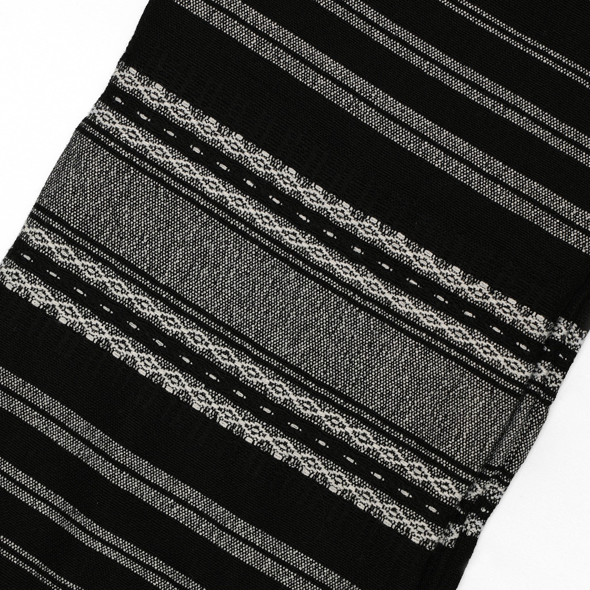 Samuel - Wool Tallit - White on Black