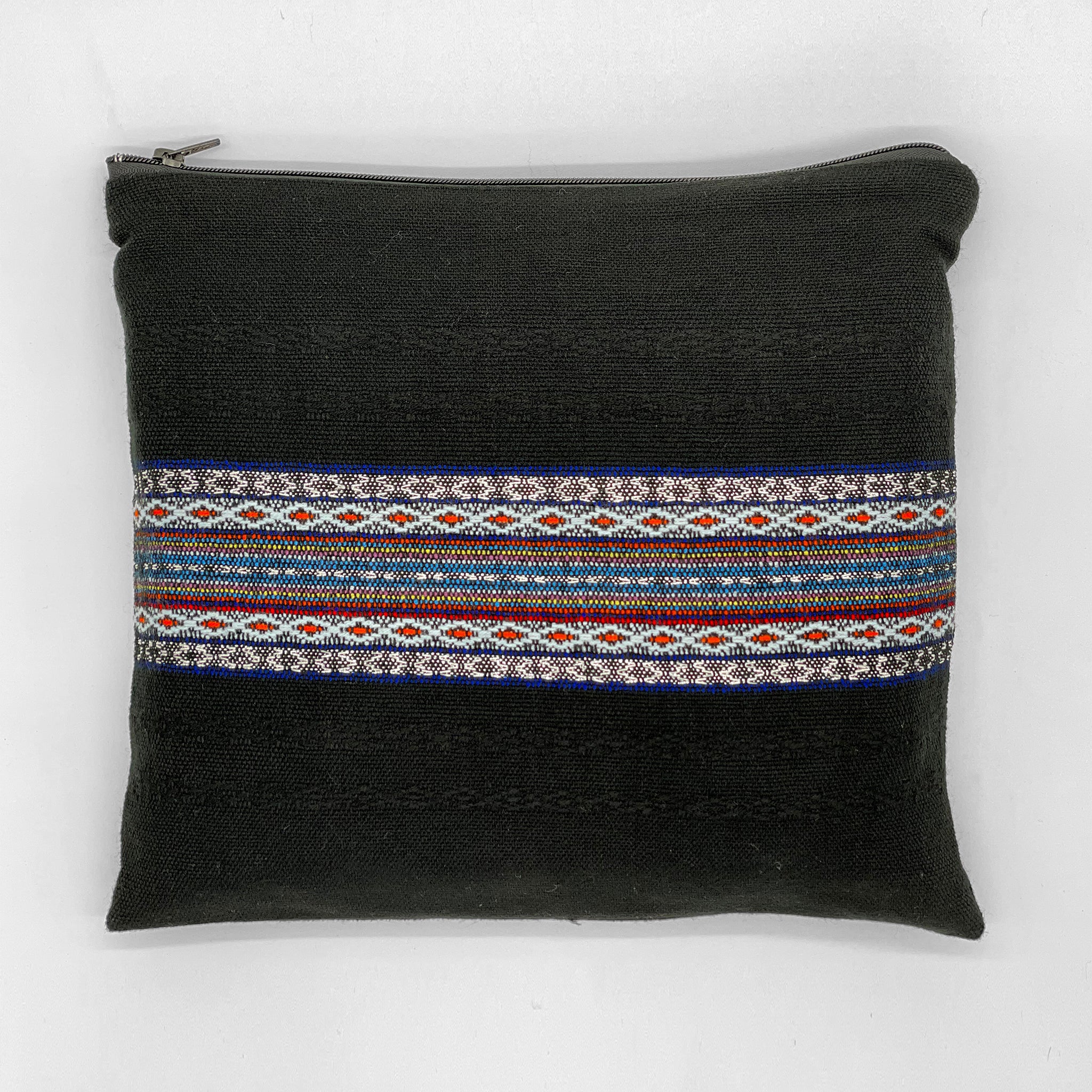 Gabrieli Premium - Wool Tallit - Multi color with Silver on Black