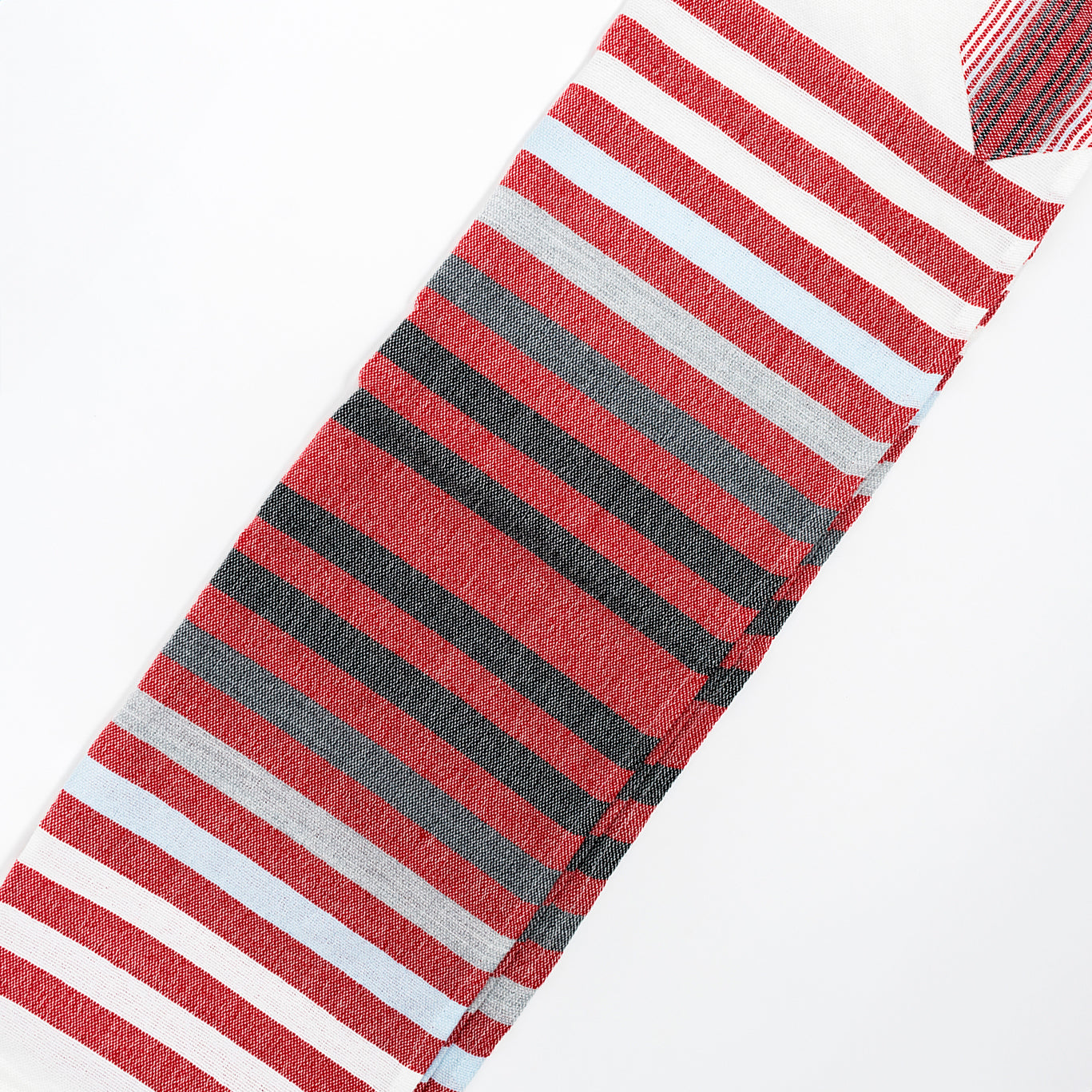 Ron - Wool Tallit - Red and Black Stripes