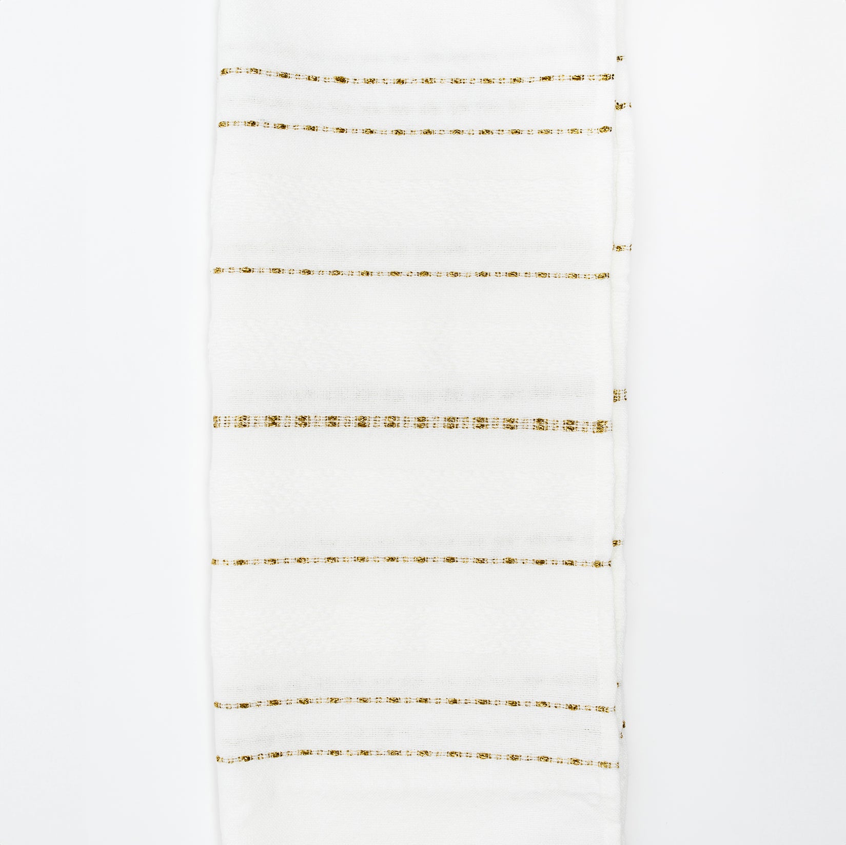 Perach - Wool Tallit - Gold on White