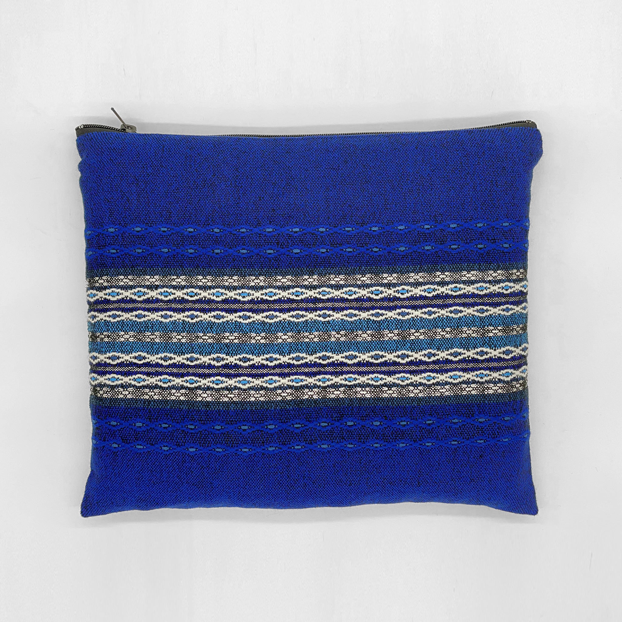 Gabrieli Premium - Wool Tallit - Shades of Blue with Silver on Blue
