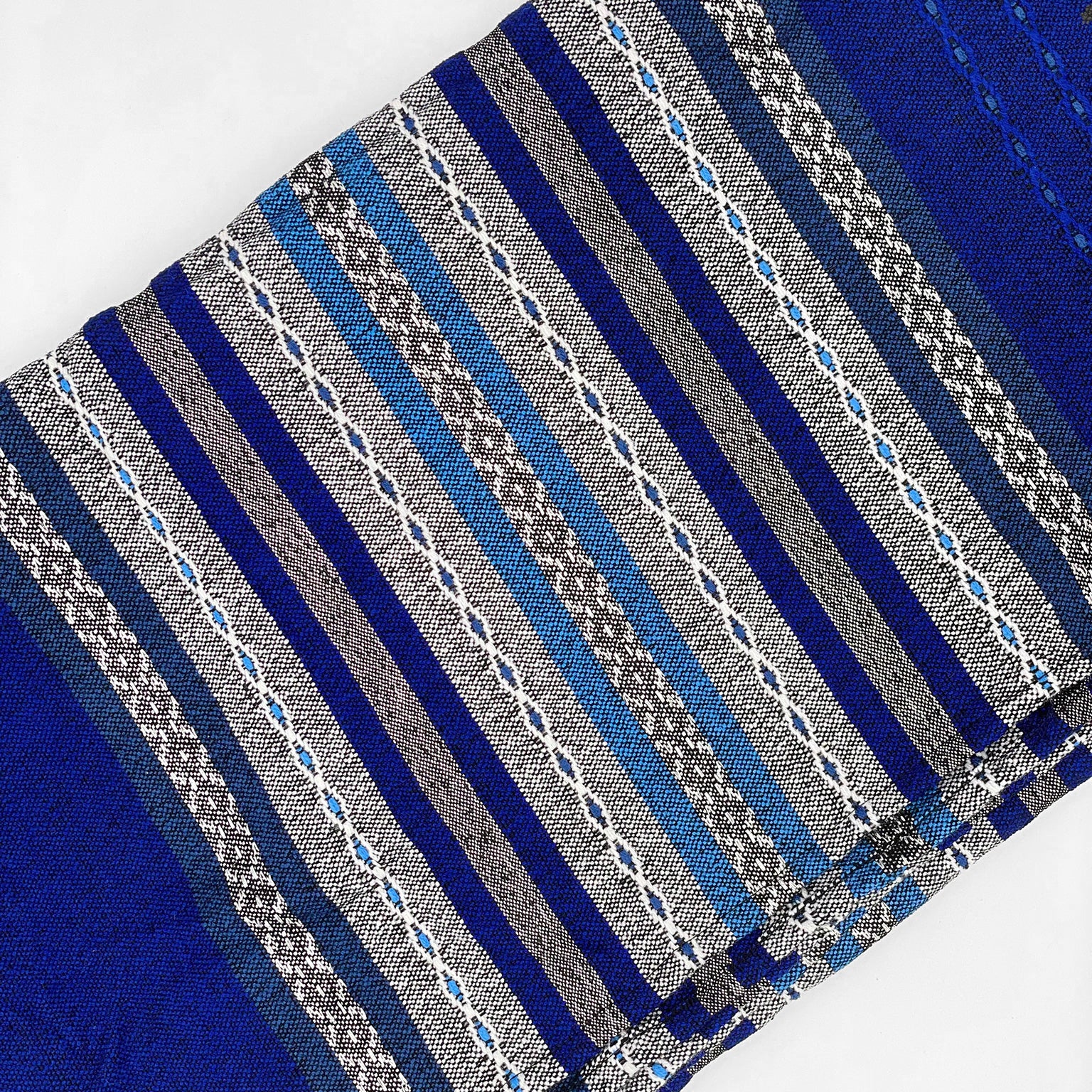 Gabrieli Premium - Wool Tallit - Shades of Blue with Silver on Blue