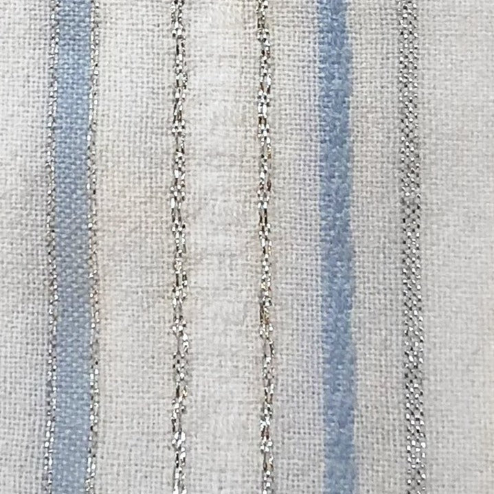 Tablecloths - Classic Design - Baby Blue and Silver on White