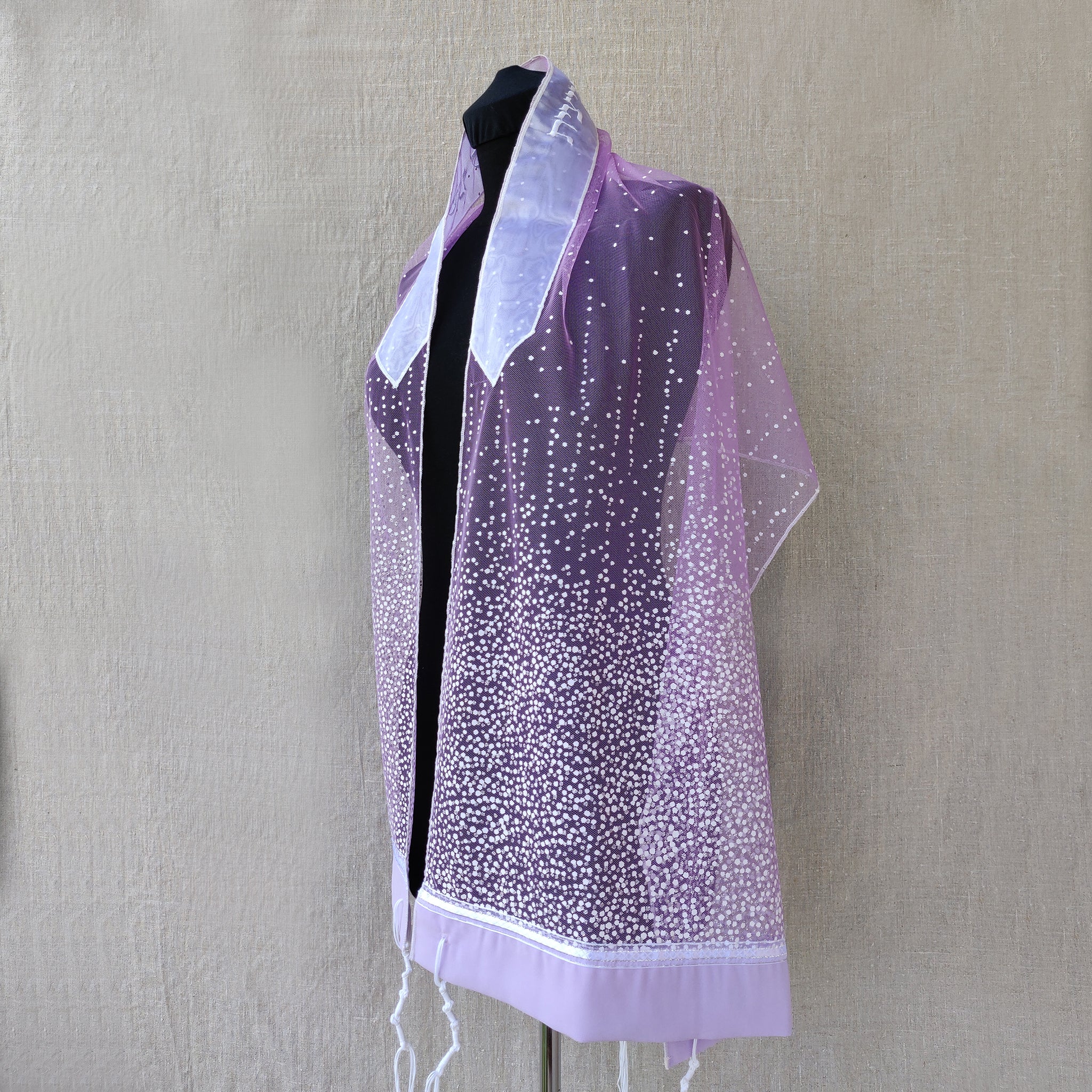 Lady Gabrieli - Tulle Tallit - Purple Glitter