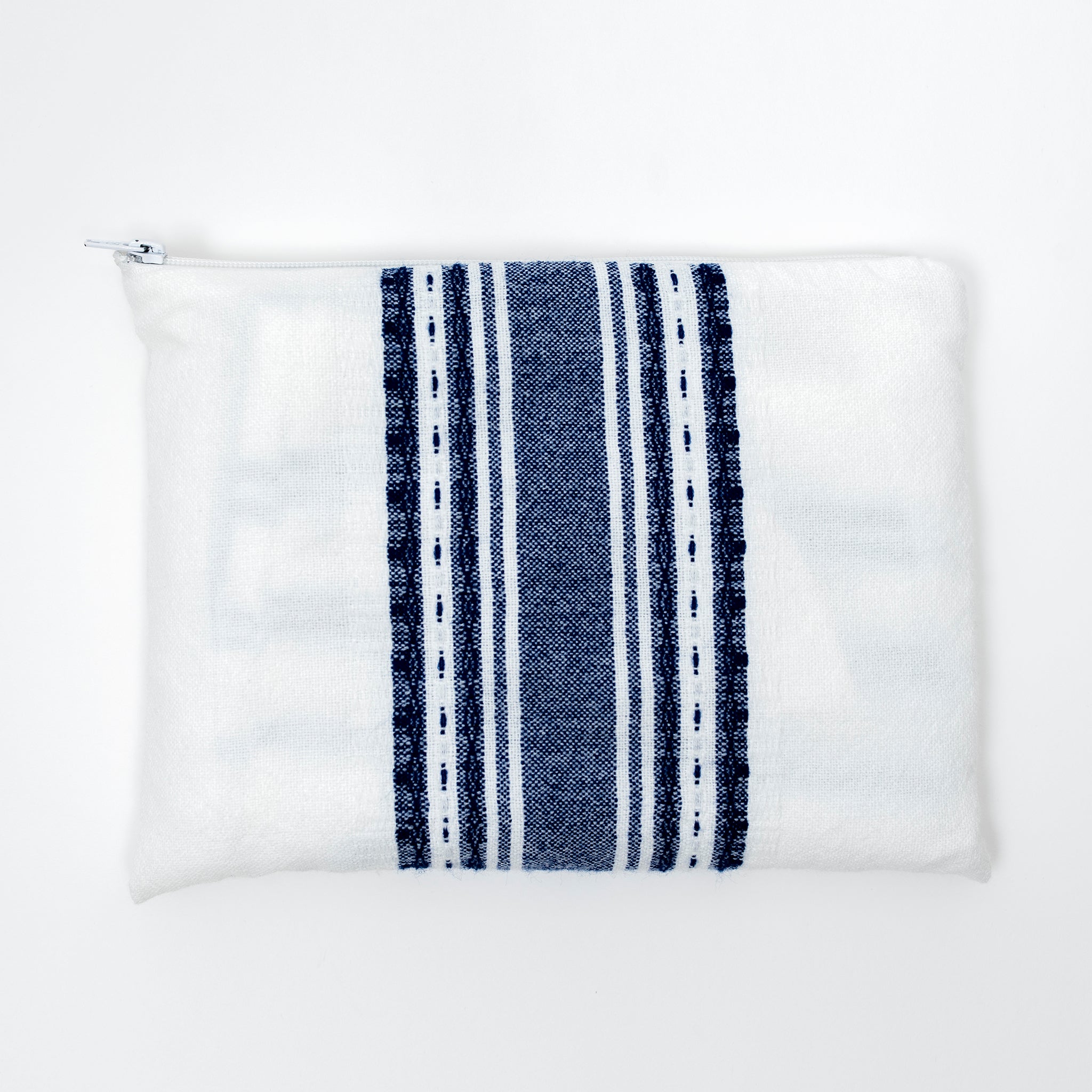 Samuel - Wool Tallit - Blue on White