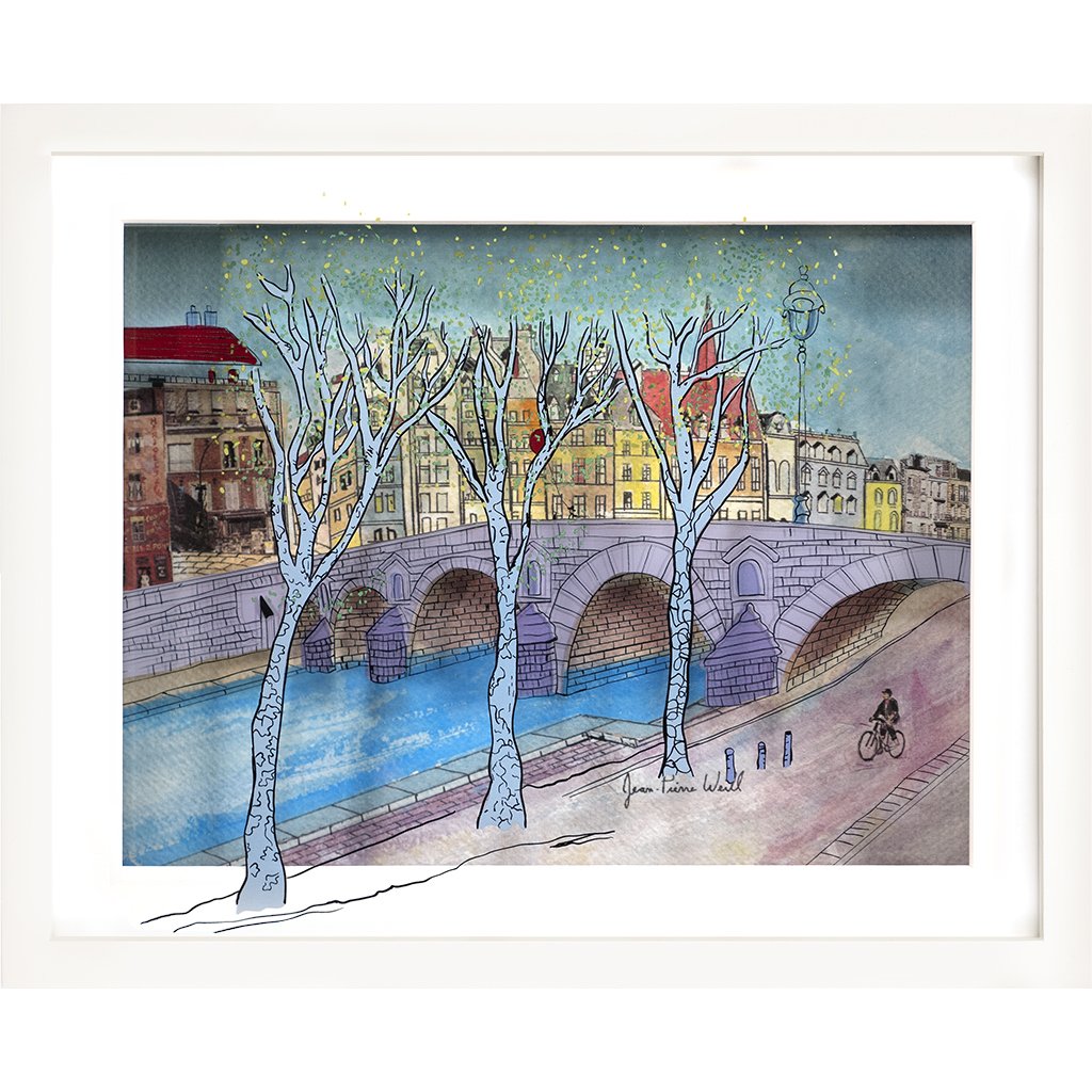 Balloon Over Paris Bridge - Petite