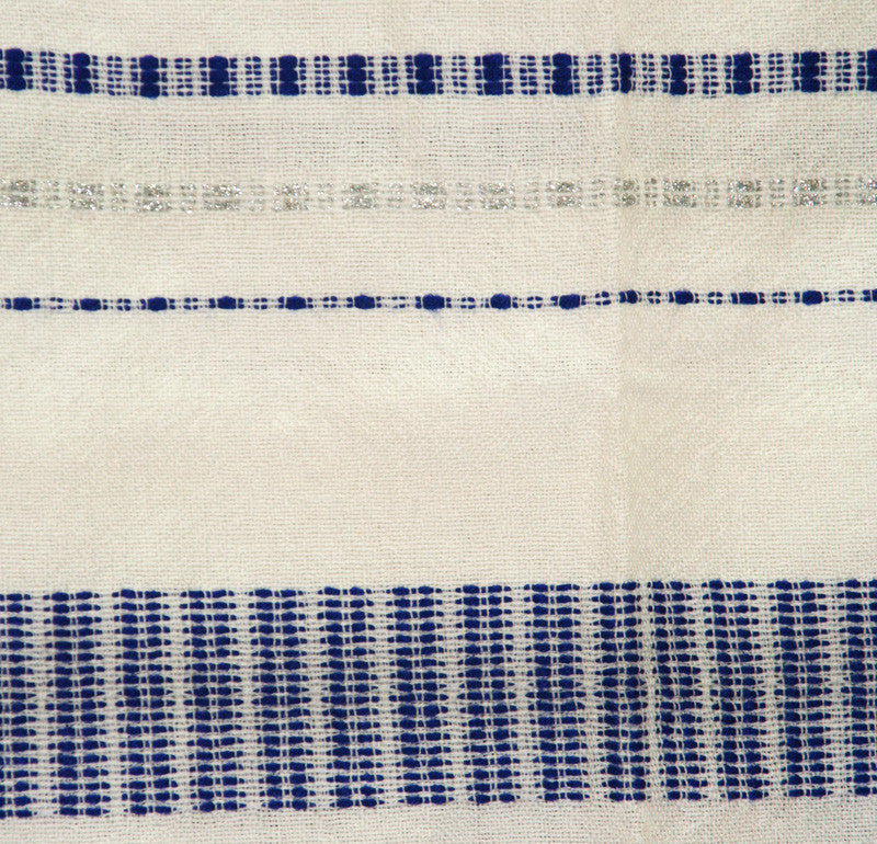 Perach - Wool Tallit - Blue and Silver