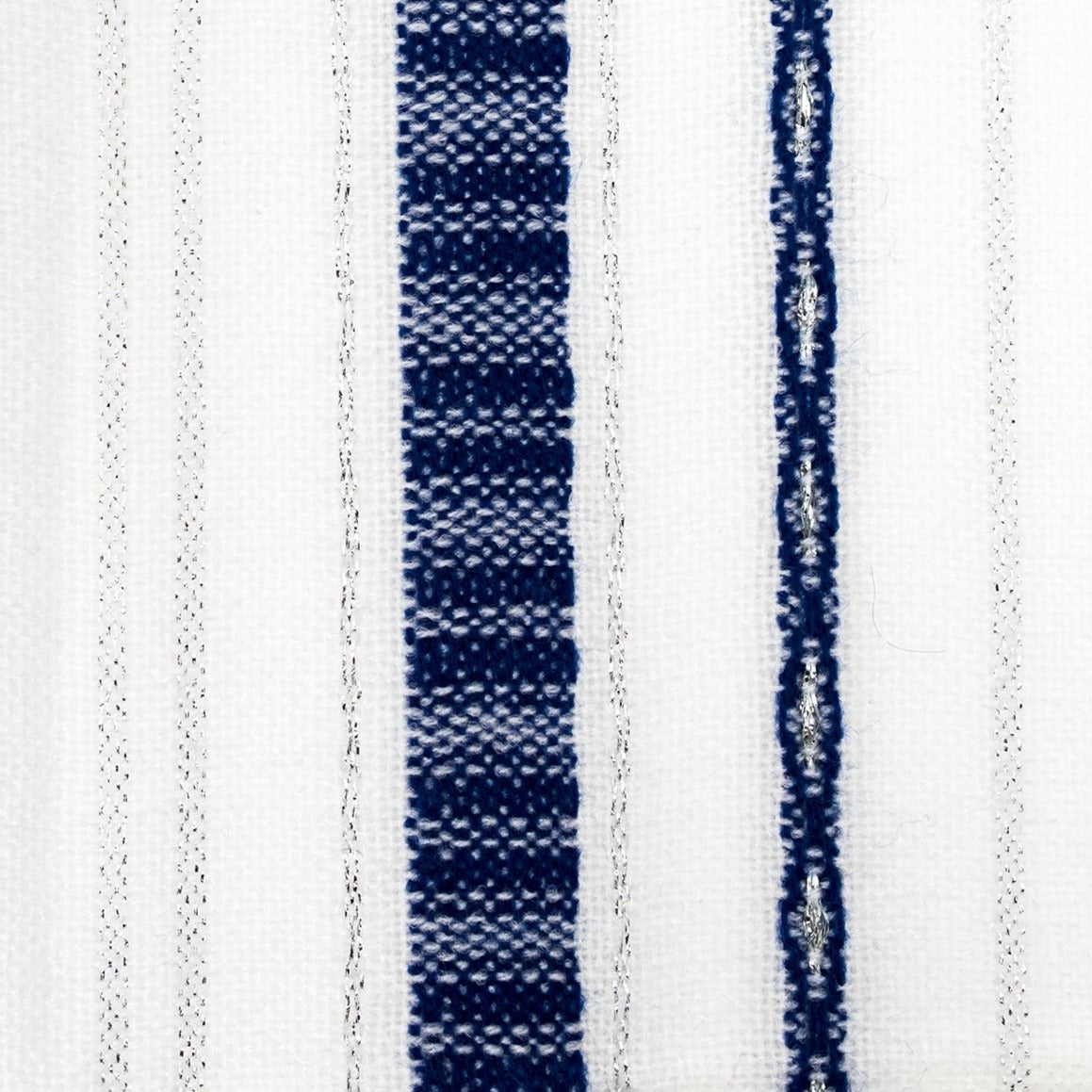 Tablecloths - Bold Design - Blue and Silver on White