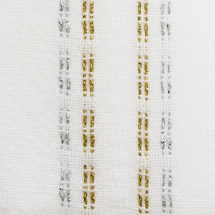 Tablecloths - Bold Design - Silver and Gold on White