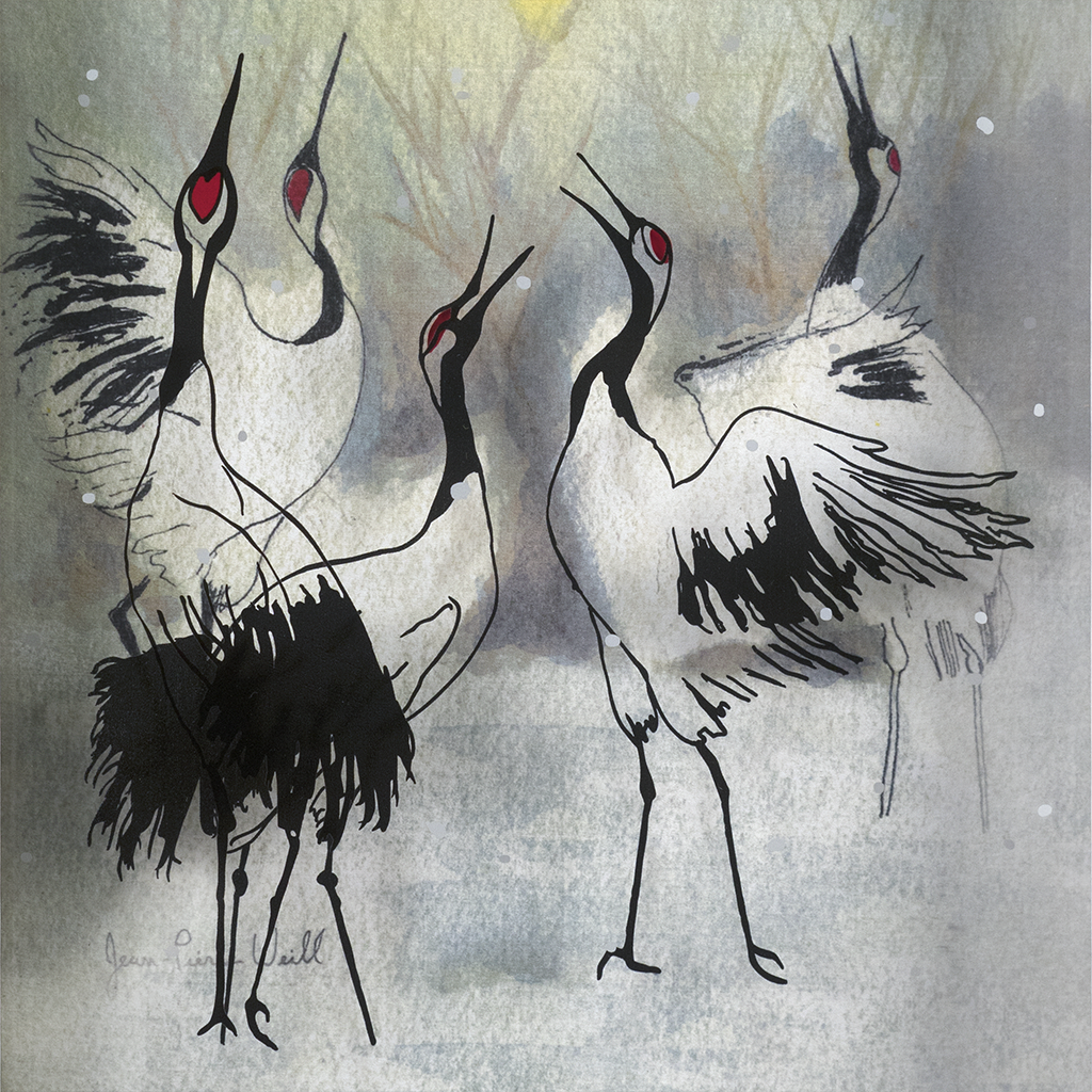 Cranes in Winter - Petite
