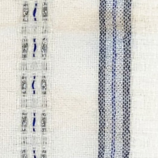 Tablecloths - Gabrieli Design - Black, Blue and Silver on White