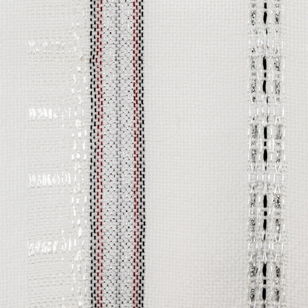 Tablecloths - Gabrieli Design - Black and Red with Silver on White