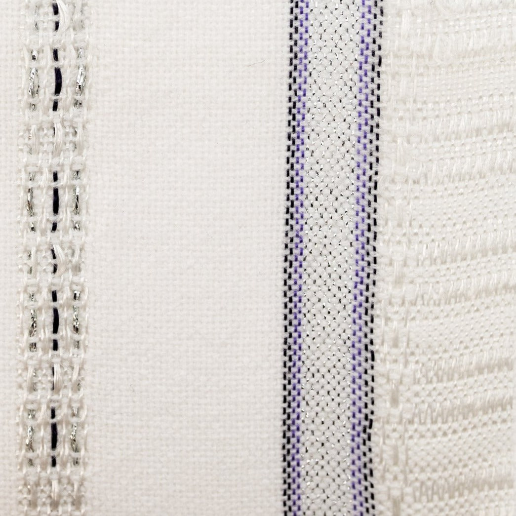 Tablecloths - Gabrieli Design - Black and Purple with Silver on White