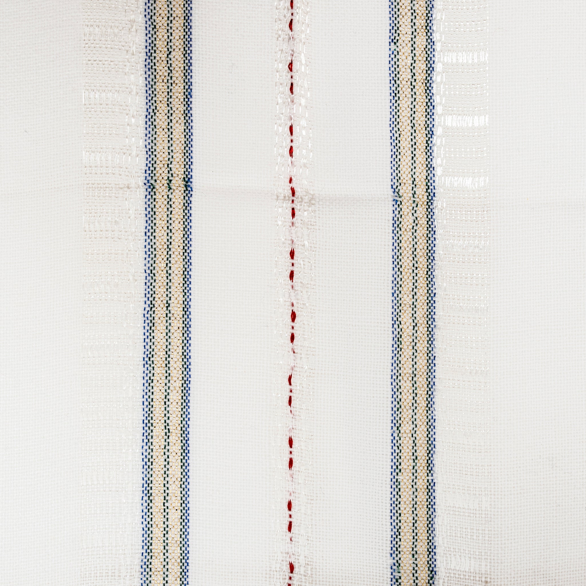 Tablecloths - Gabrieli Design - Blue, Dark Green, Gold and Red on White
