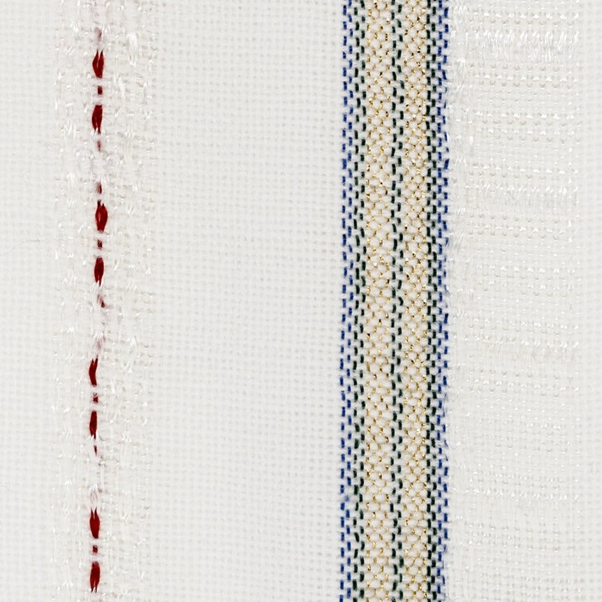 Tablecloths - Gabrieli Design - Blue, Dark Green, Gold and Red on White