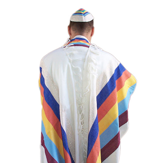 Emanuel - Wool Tallit - 6 Wide Stripes