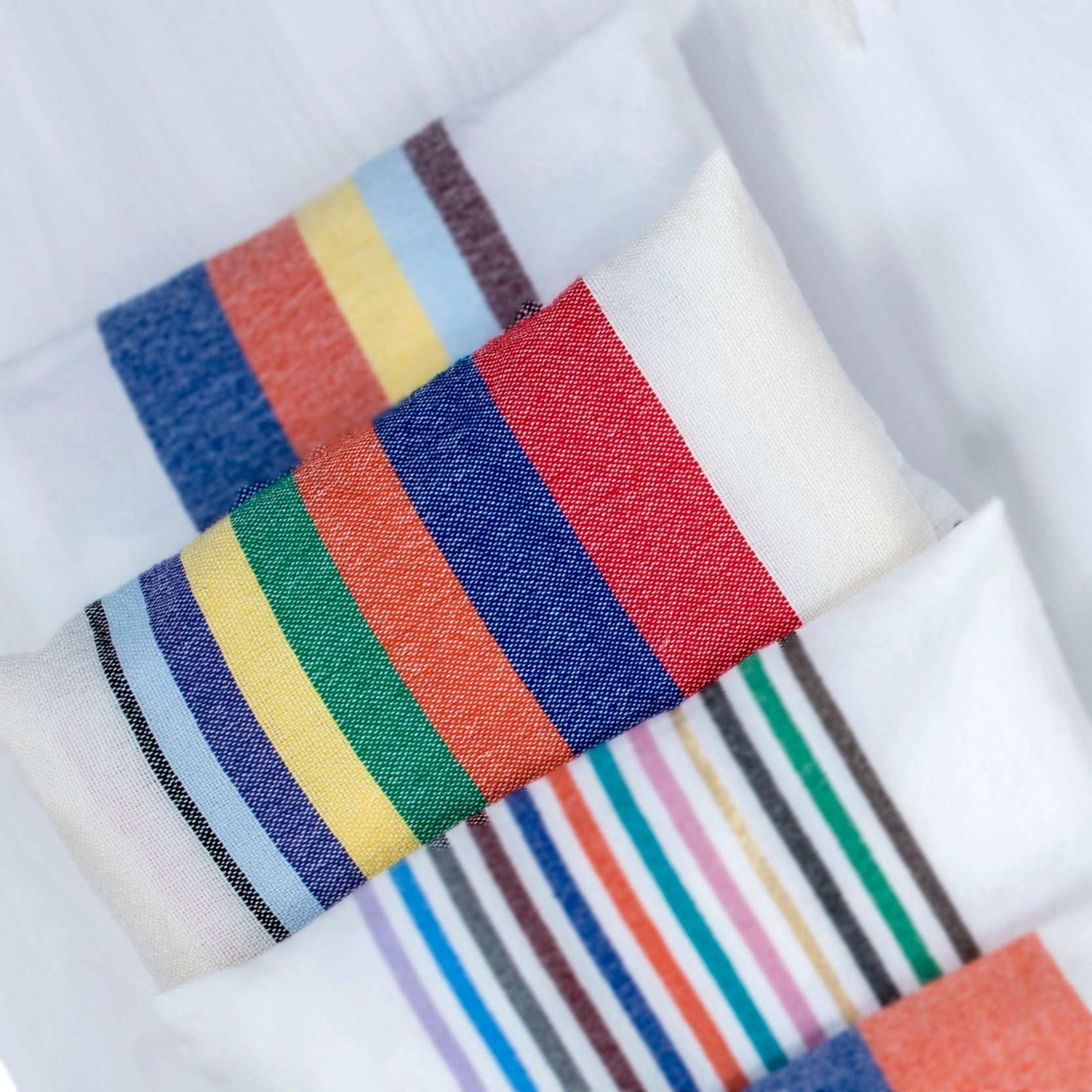 Esther - Wool Tallit - Rainbow Stripes