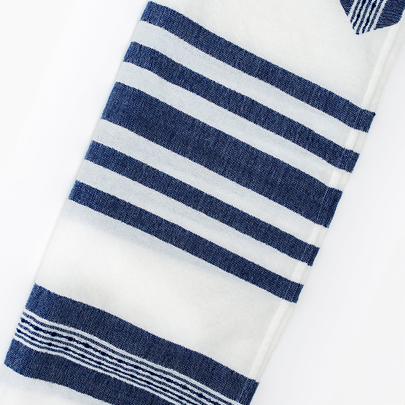 David - Wool Tallit - Wide Blue stripes with Silver