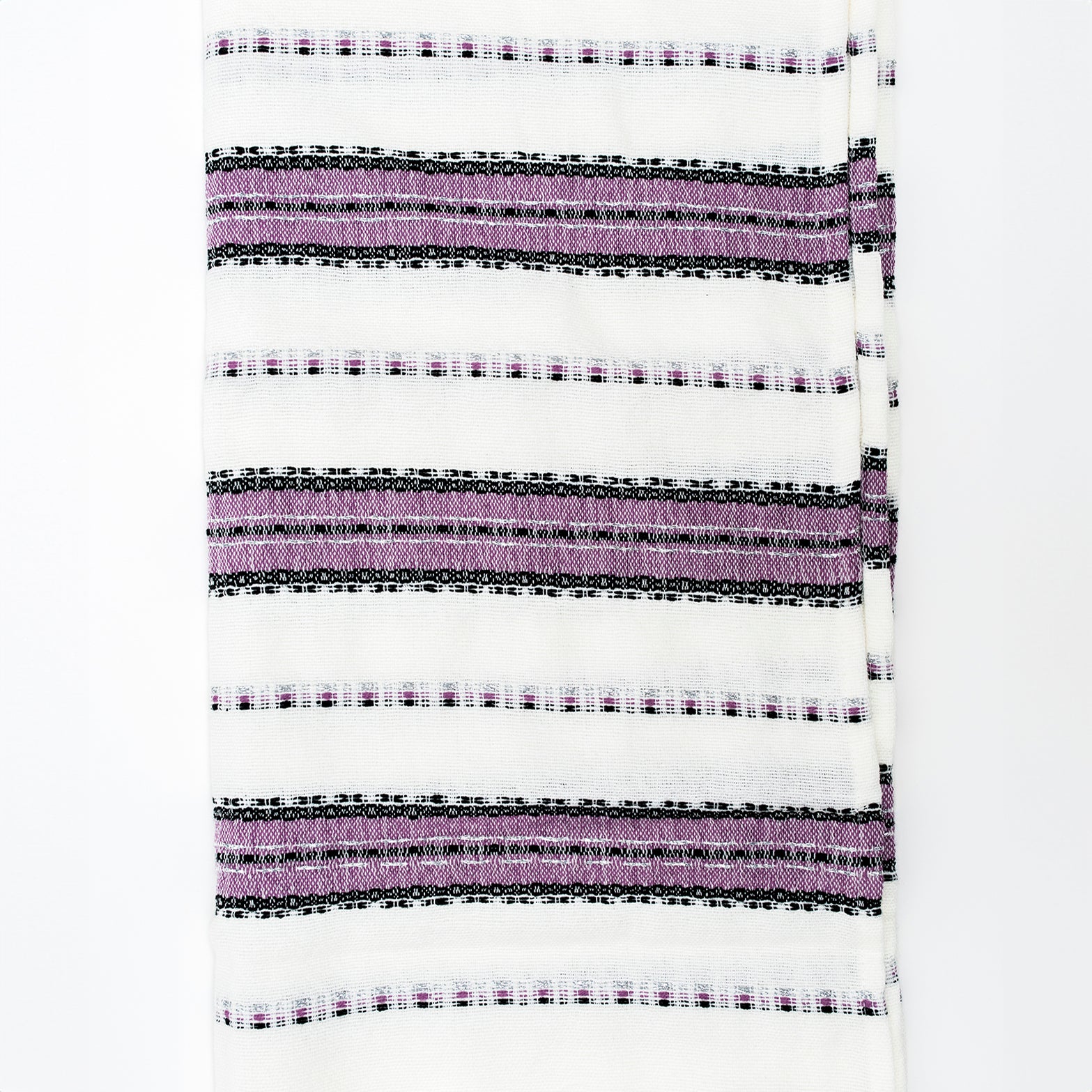 Ruth - Wool Tallit - Purple and Black with Silver