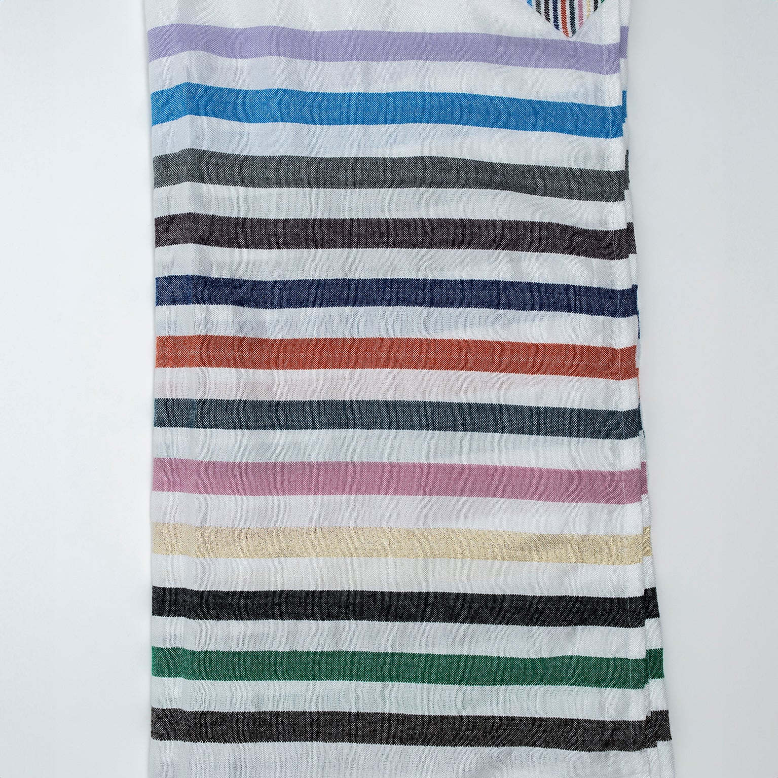 Josef - Silk Tallit - 12 Stripes on White