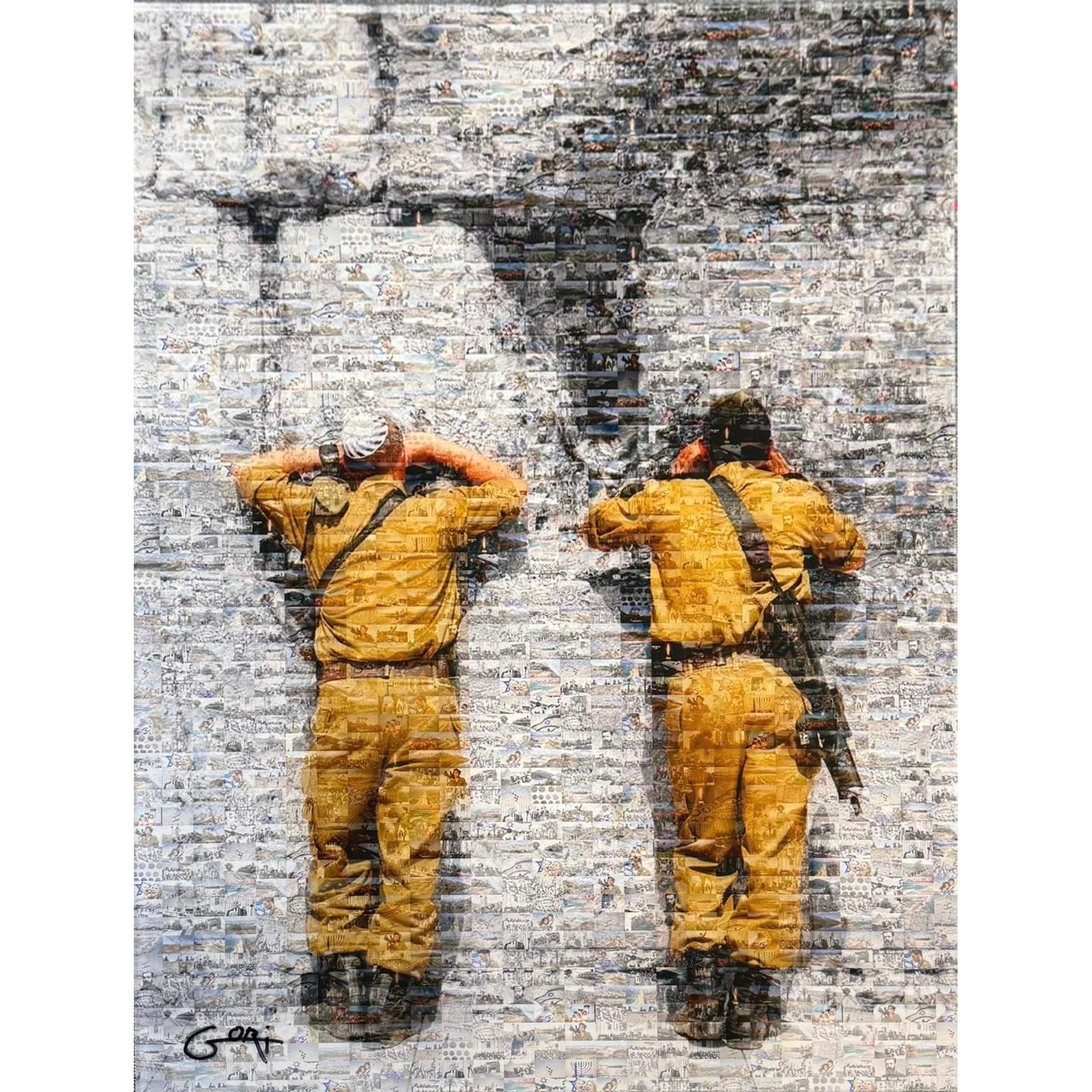 Soldiers at the Kotel (Western Wall)