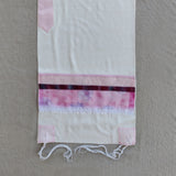 Lady Gabrieli - Viscose Tallit - Pink Glitter