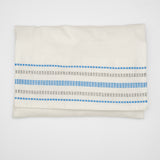 Perach - Silk Tallit - Blue and Silver on White