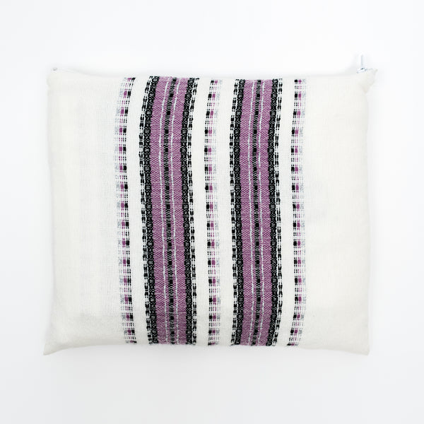 Ruth - Wool Tallit - Purple and Black with Silver