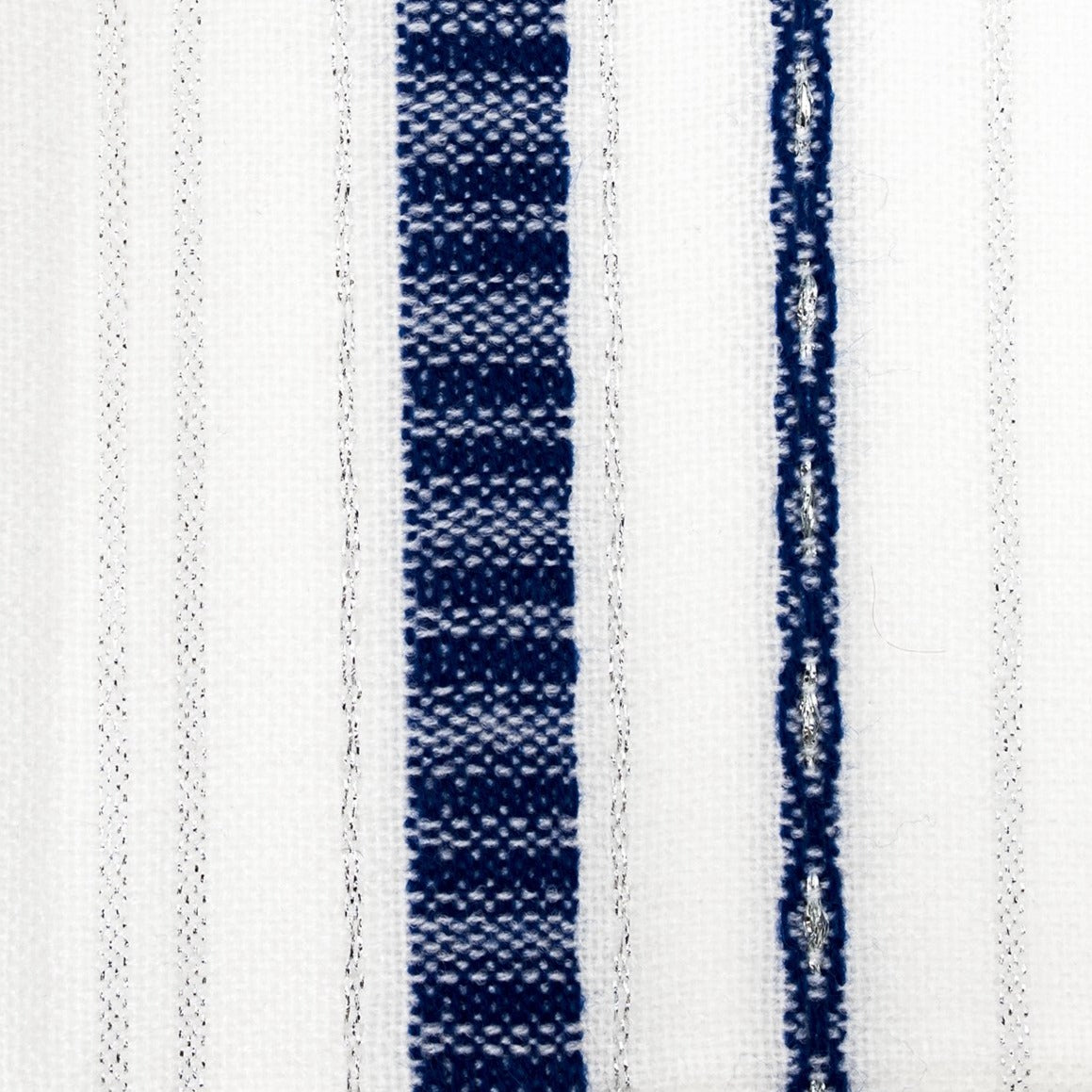 Tablecloths - Bold Design - Blue and Silver on White